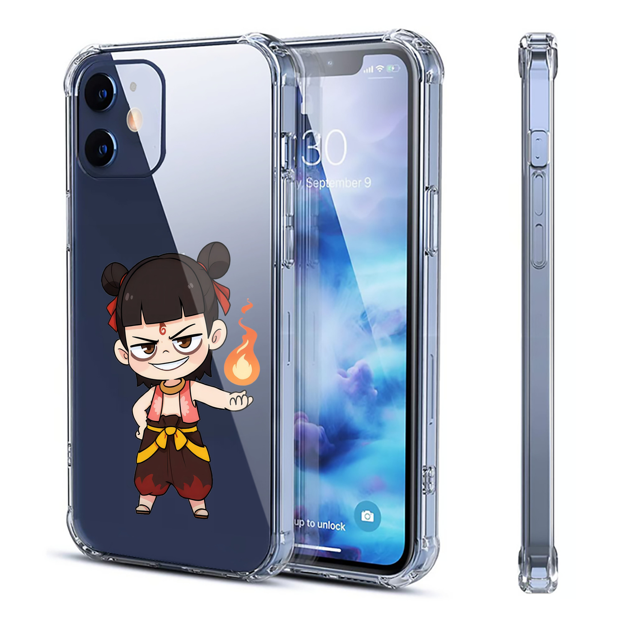 （画像用） Ne Zha 2 ナタ 魔童の大暴れ 【iPhone 12シリーズ対応】透明スマホケース（クリアソフトケース）